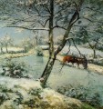 hiver à montfoucault 1875 Camille Pissarro paysages Rivières